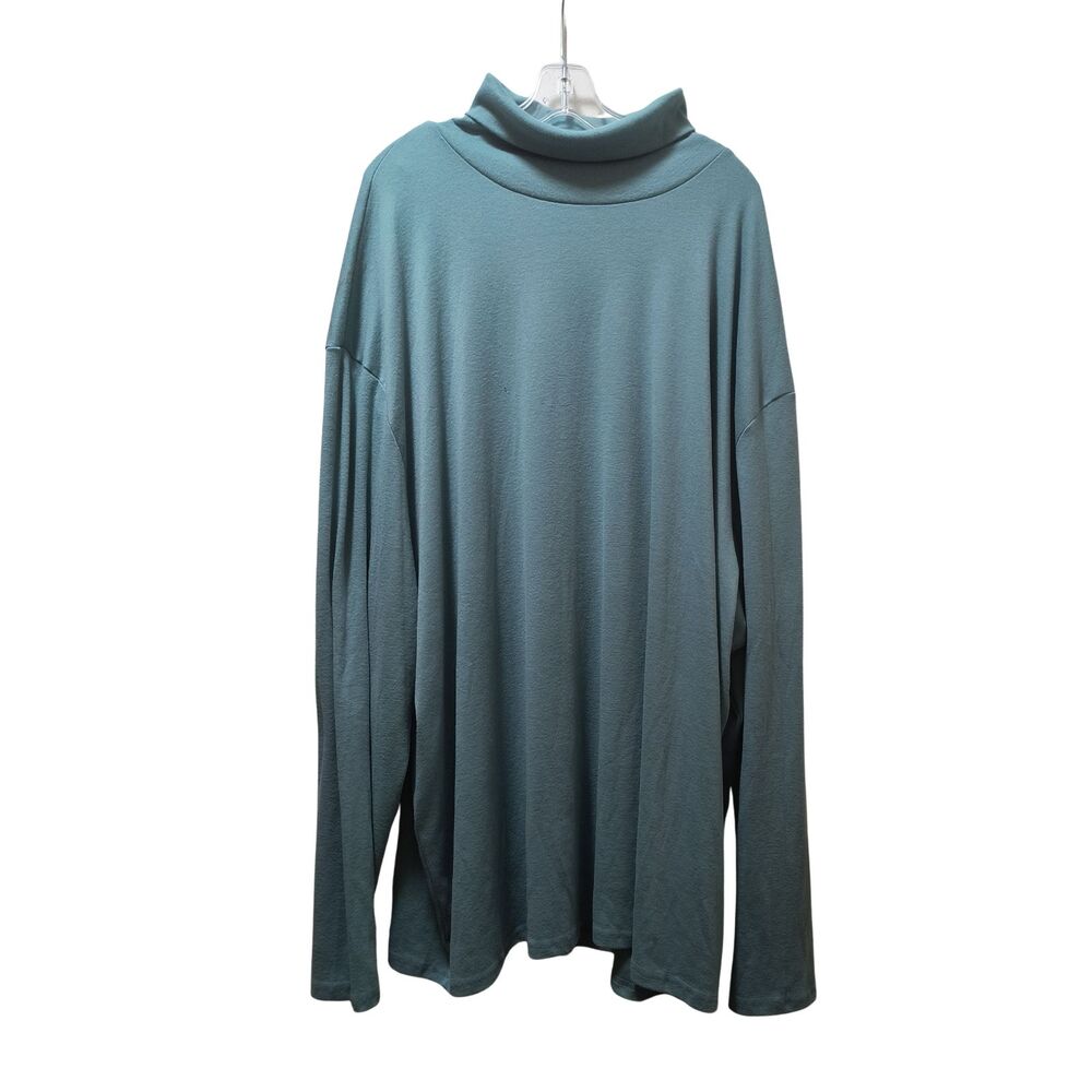 Ficerd Turtleneck Sweater 6X Light Teal Blue Stretch Knit Pullover New